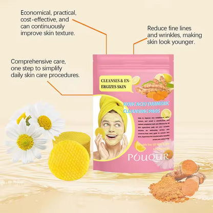Kojic Acid & Turmeric Exfoliator Cleansing Pads