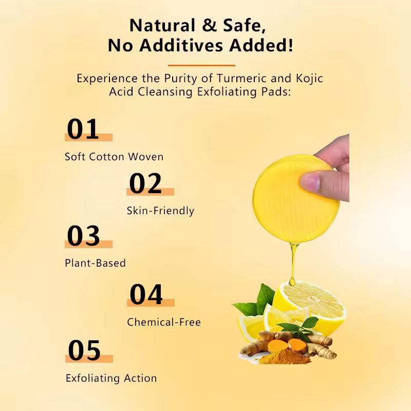 Kojic Acid & Turmeric Exfoliator Cleansing Pads